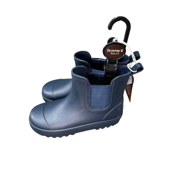 Bearpaw Kids Navy Blue Rain Boots Size 13 Slip-Resistant Waterproof Pull-On - Picture 2 of 6
